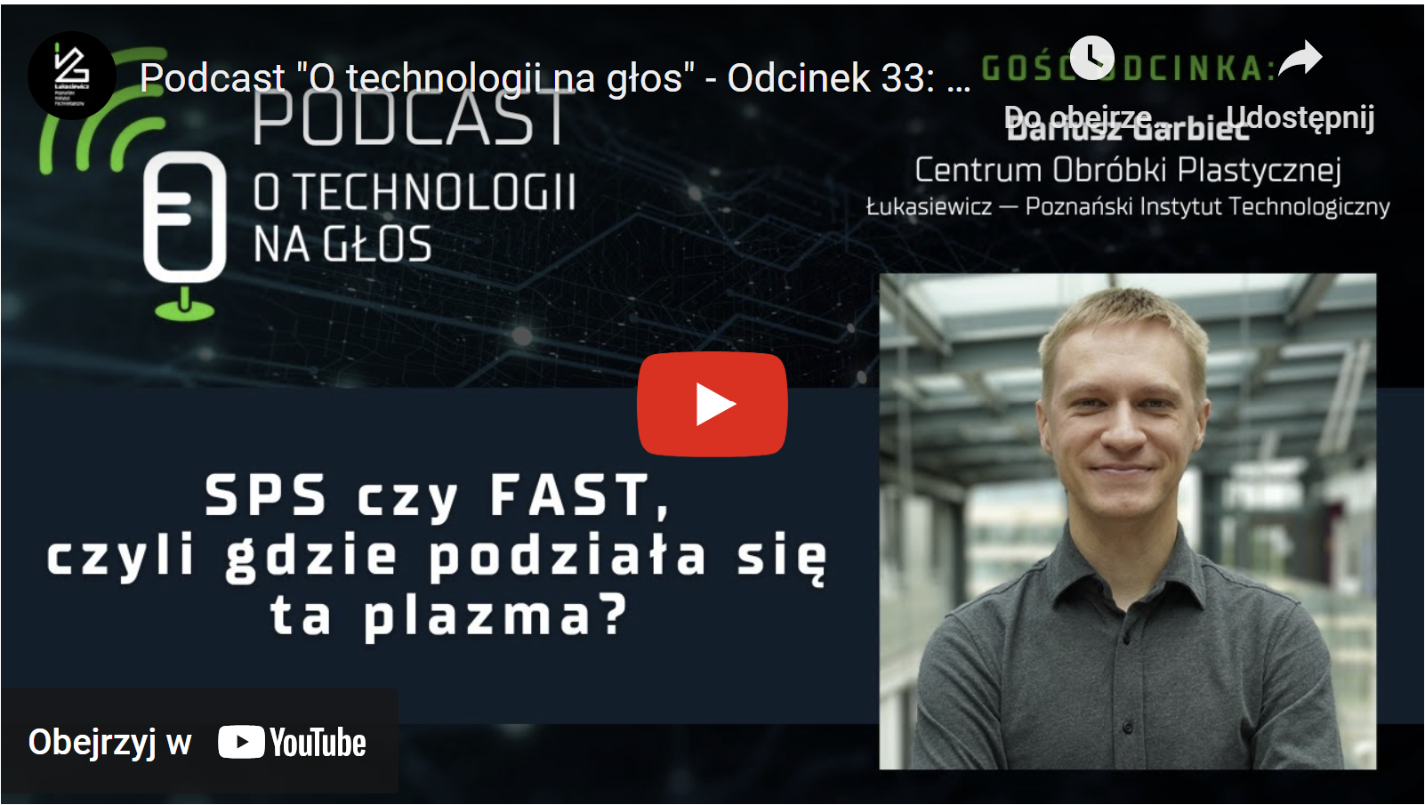Dariusz Garbiec o Technologii na Głos