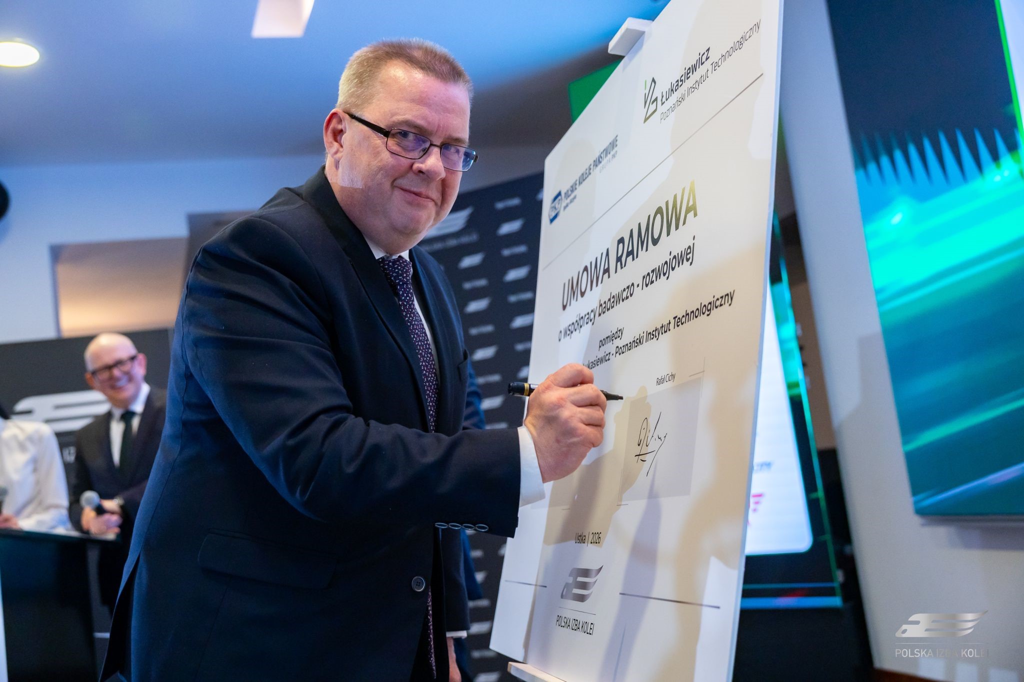 Rafał Cichy, dyrektor Łukasiewicz - PIT podpisuje porozumienie o współpracy z PKP